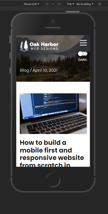 un téléphone mobile affichant ce site Web